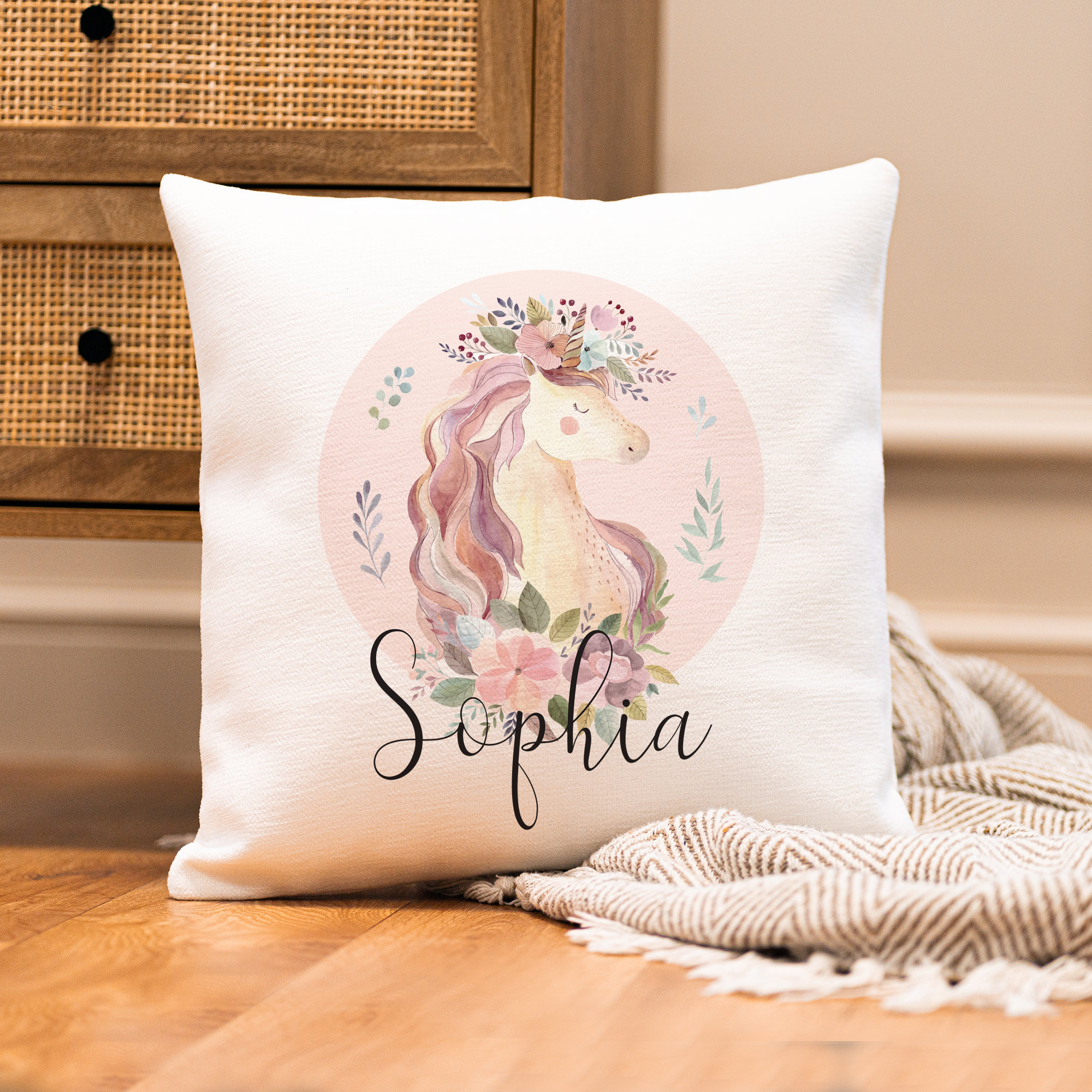 Personalised unicorn pillow case sales