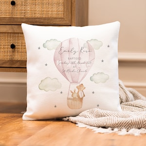 Personalised Christening Gifts - Personalised  Christening Cushion - Christening Cushion - Personalised Baby Gifts -  Baptism Gifts