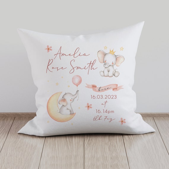Personalised new baby best sale cushion