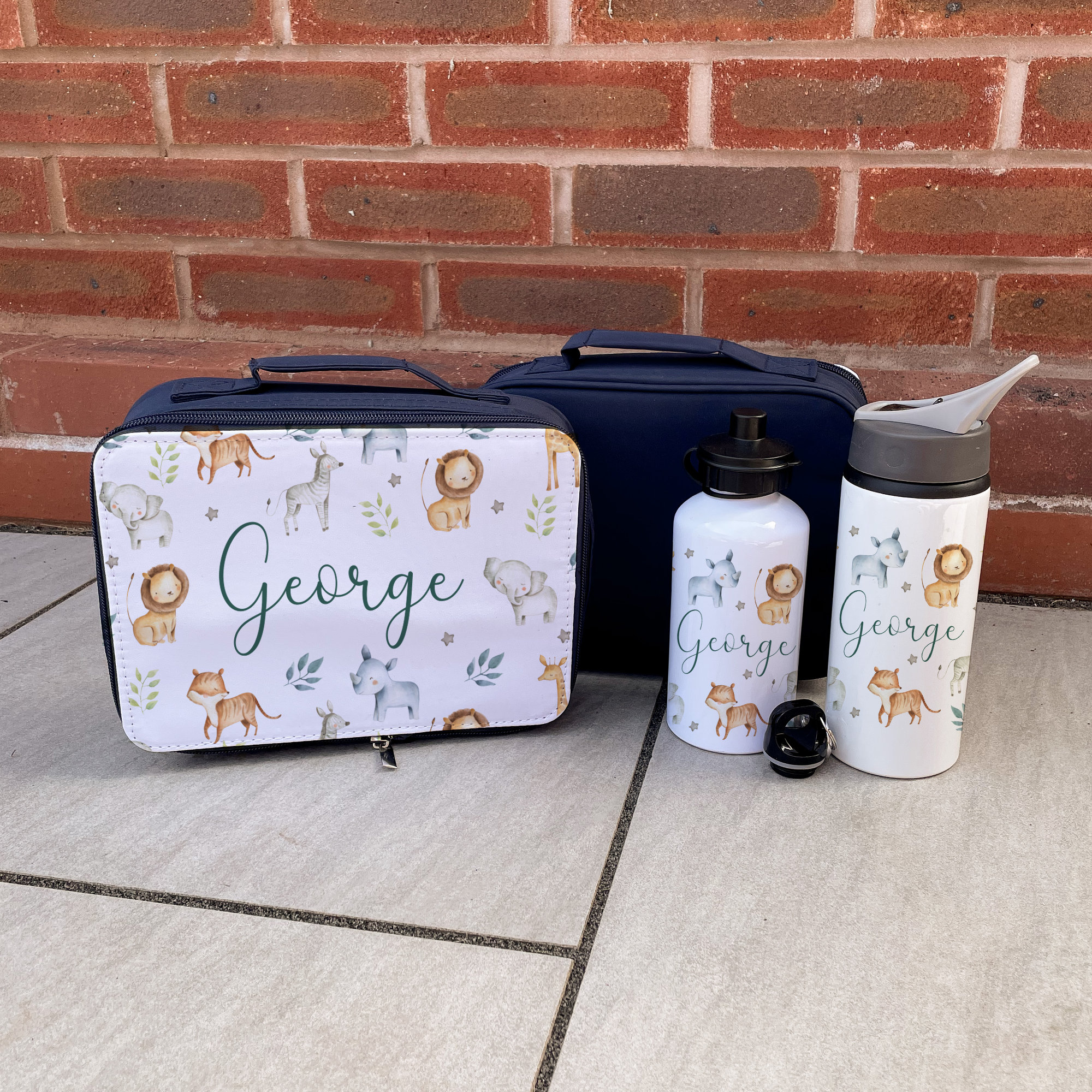 Personalised Lunch Box Water Bottle Set Kids Lunch Bag Boys Lunch Box Kids Water Bottles Dinosaur Lunch Box Space Lunch Box Etsy