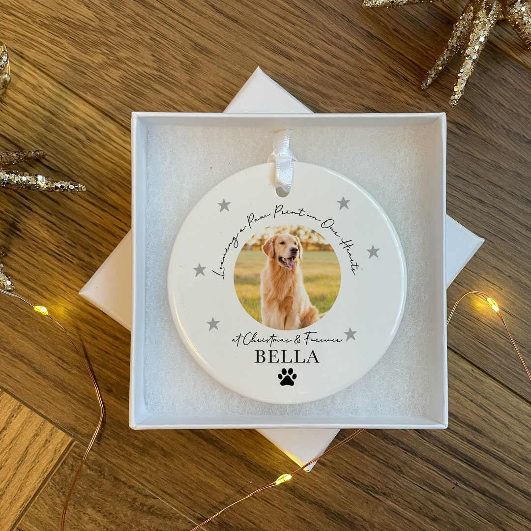 Personalised Pet Memorial Christmas Ornament - Photo Keepsake Bauble ...