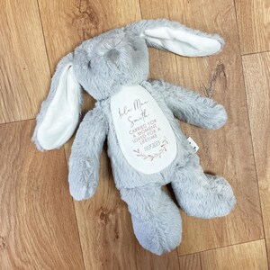 Personalised Baby Loss Bunny - Miscarriage Teddy - Still Born Gifts - Baby Memorial Keepsake - Baby Loss Keepsake - Angel Baby - Memorial image 3