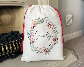 Personalised Christmas Sack - Personalised Family Christmas Sacks - Personalised Christmas Toy Sack - Personalised Christmas Decorations