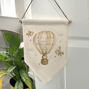 Personalised New Baby Flag - New Baby Gift - Nursery Decor - Baby Gifts - Jungle Baby Gift - Personalised Baby Gifts - New Baby - Safari