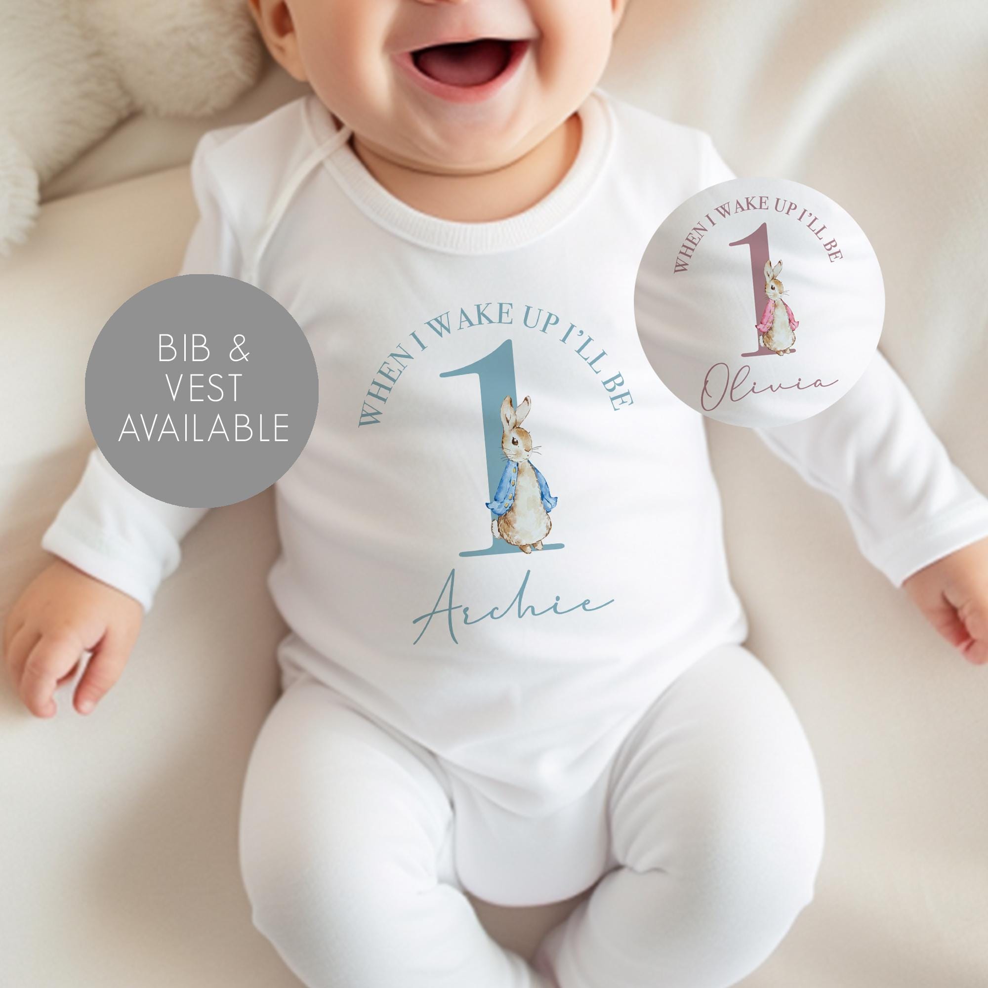 Pyjama + Bandeau Peter Rabbit TU Pour Fille 12-18 Mois – Cadeau Naissance Ou Anniversaire