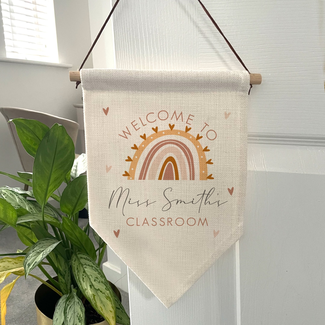 personalised-teacher-flag-classroom-flag-teacher-gifts-etsy
