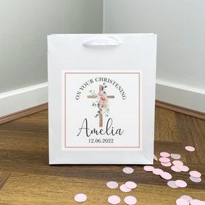 Personalised Christening Gift Bags - Christening Favours - Baby Gifts & Decorations - Baptism Gift Bag - Christening Gifts - Party Bags