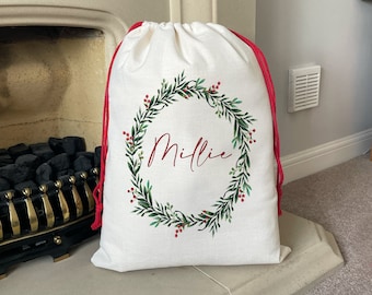 Personalised Christmas Sack - Personalised Family Christmas Sacks - Personalised Christmas Toy Sack - Personalised Christmas Decorations