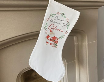 Personalised Santa Christmas Stocking - Christmas Name Stocking - Personalised Christmas Stocking - Family Stockings - Christmas Decorations