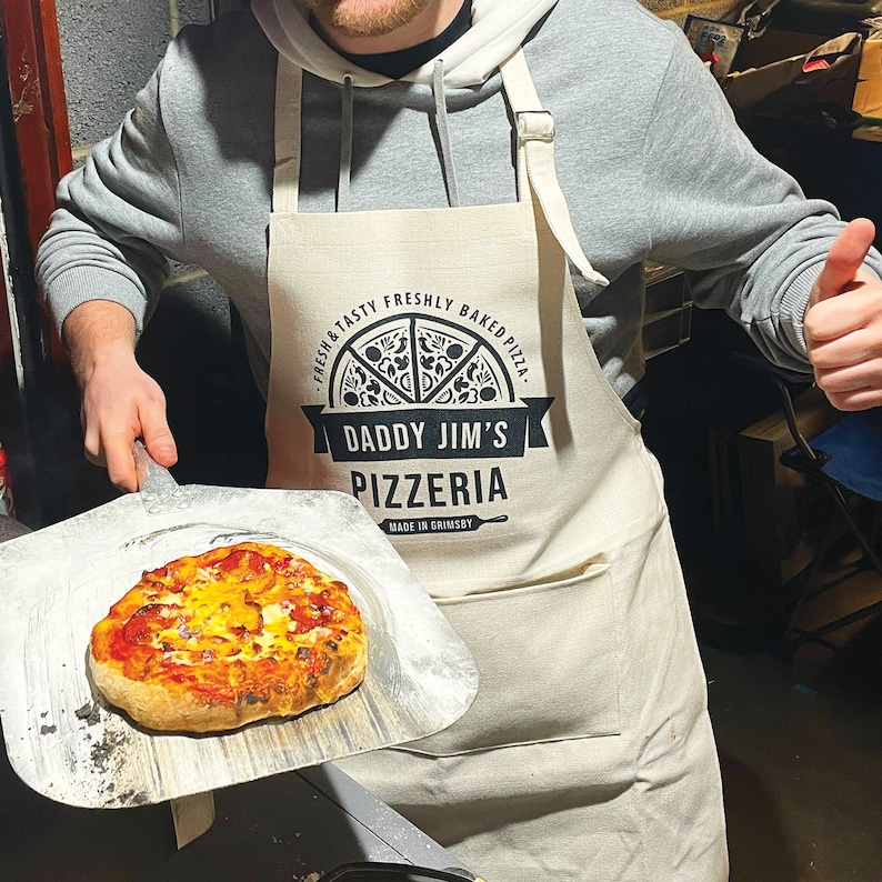 Personalised Pizzeria Apron - Men's Aprons - Pizza Aprons - Pizza Oven Gifts - Garden Gifts - Father's Day Gifts - Pizza Gift -Apron for Him image 5