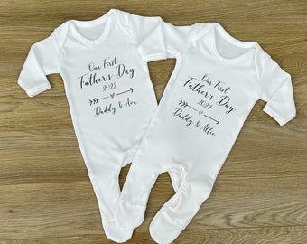 Personalised First Father's Day Baby Vest - First Father's Day Gifts - First Father's Day Babygrow  - Father's Day Outfit - Fathers Day Gift