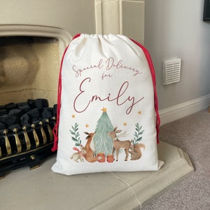 Personalised Christmas Sack - Personalised Family Christmas Sacks - Personalised Christmas Toy Sack - Personalised Christmas Decorations