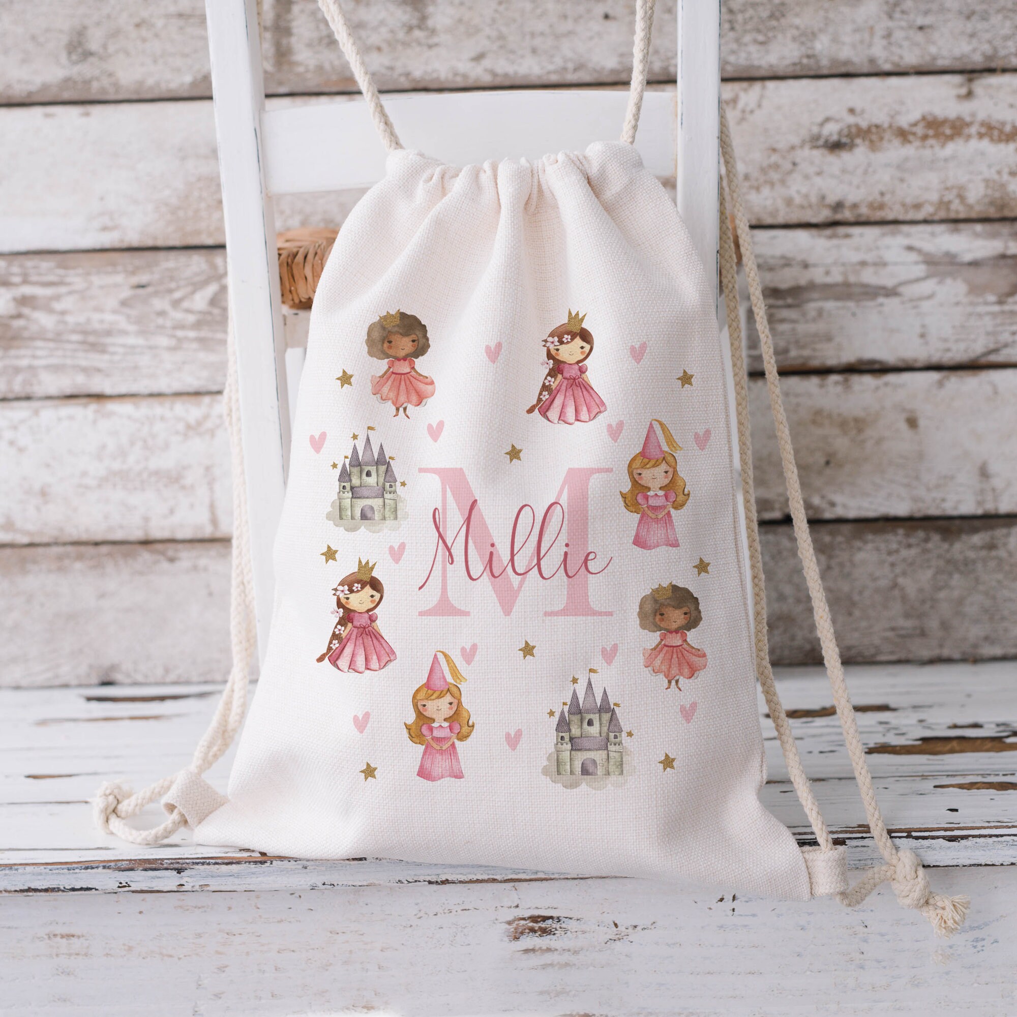 Personalised Drawstring Bag Kids School Bag Personalised Etsy UK