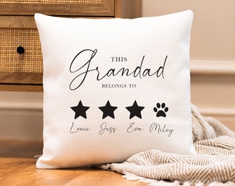 Personalised Grandad Cushion – Custom Grandparent Gift