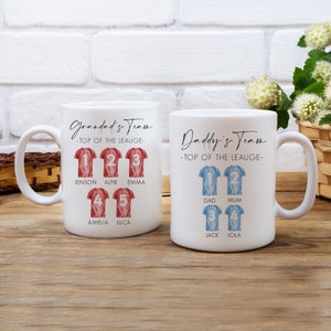Personalisierter Vatertagsbecher - Opa Geschenk - Bester Vater Becher - Fußball Becher - Personalisierter Becher - Erster Vatertag - Fußball Geschenke - Papa