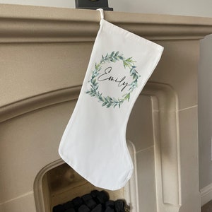 Personalised Christmas Stocking - Christmas Name Stocking - Personalised Stocking - Family Stockings - Christmas Decorations - Mistletoe
