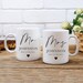 Personalised Mr & Mrs Mugs, Personalised Wedding Gift, Personalised Couple Mugs - Mr and Mrs Gift 