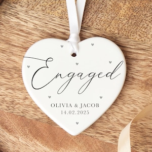 Ornement de fiançailles personnalisé - cadeau de fiançailles - cadeau de fiançailles - cadeau de fiançailles - souvenir de fiançailles - fiançailles - mariage