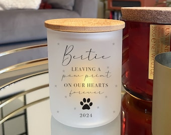Personalised Pet Memorial Candle Jar - Dog Candle - Dog Memorial - Dog Loss Gifts - Pet Gifts - Pet Loss - Loving Memory Candle - Cat