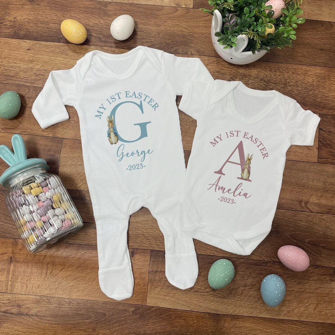 Personalised First Easter Outfit First Easter Onesie - Etsy New Zealand