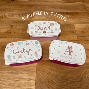 Boîte à collation personnalisée - sac à lunch pour enfants - boîte à lunch pour filles - boîte à lunch océan - boîte à lunch animal - boîte à lunch de ballet - pot à collation