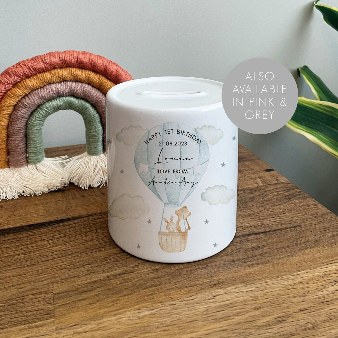 Personalised First Birthday Money Box 1st Birthday Gifts First Birthday Gift 1st Birthday Girl