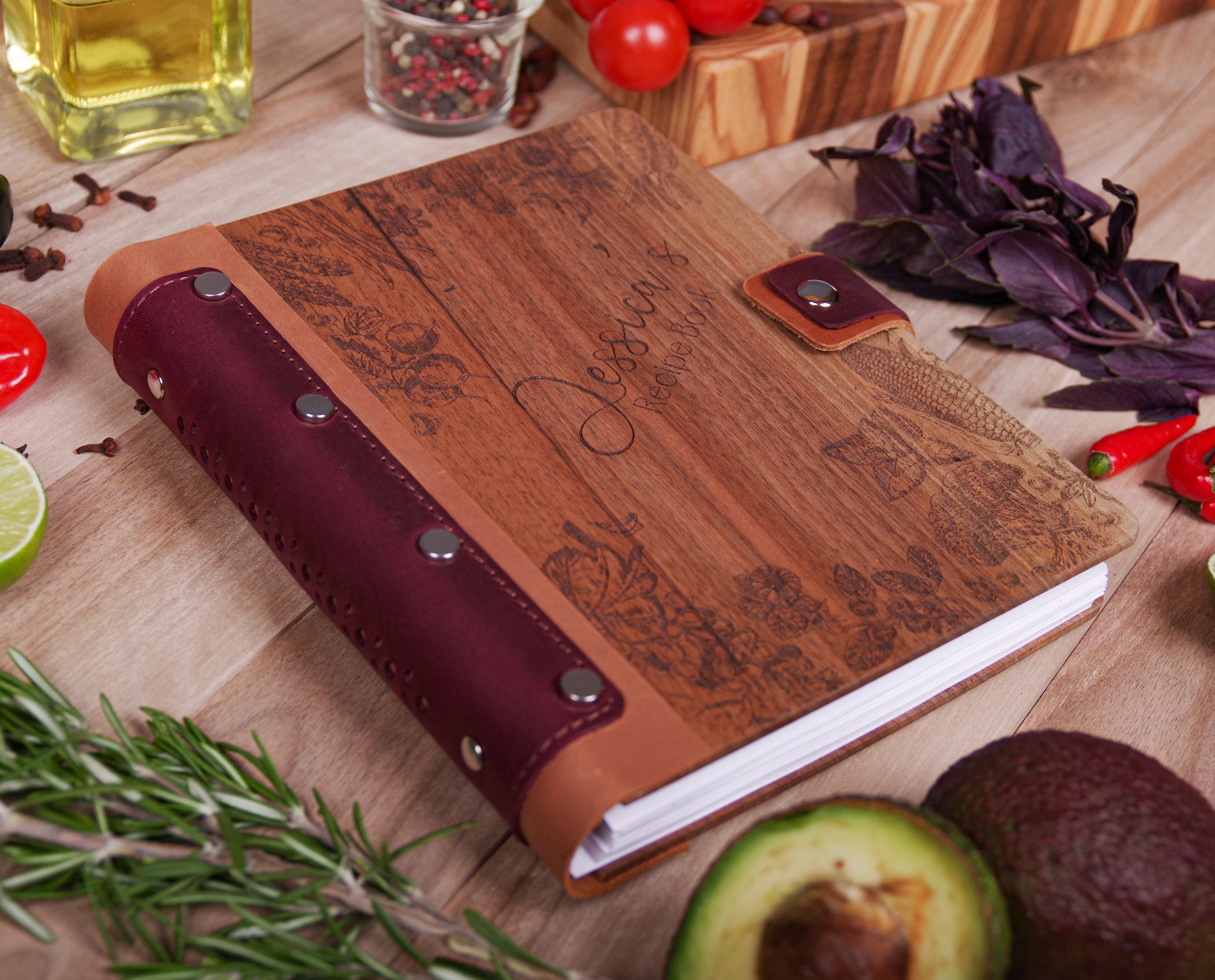 Custom Recipe Book Vegetarian Cookbook Cook Notebook Custom Etsy