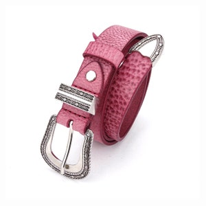 Handmade Full Grain Leather Belt: Custom Solid Brass Buckle