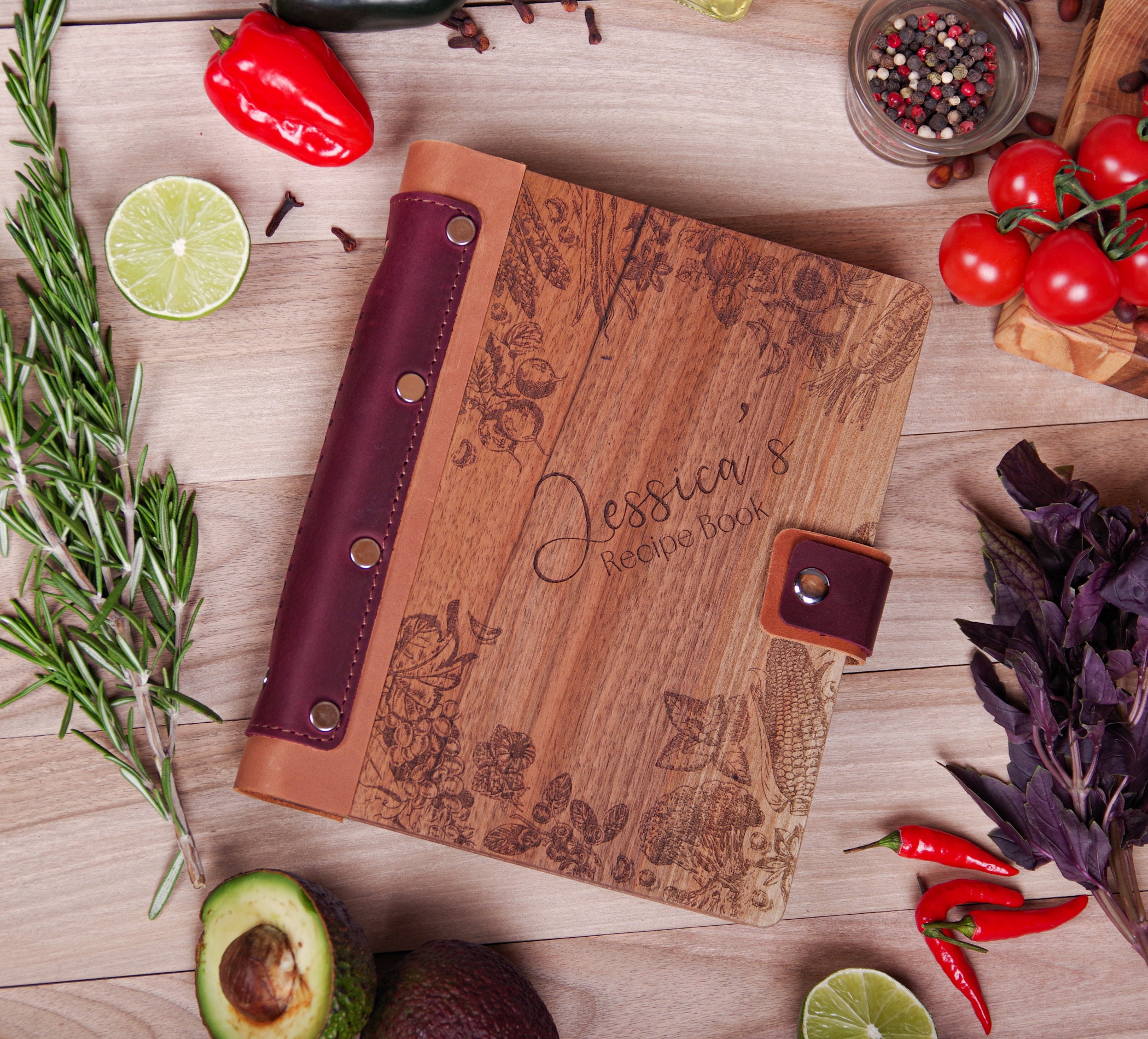 Custom Recipe Book Vegetarian Cookbook Cook Notebook Custom Etsy