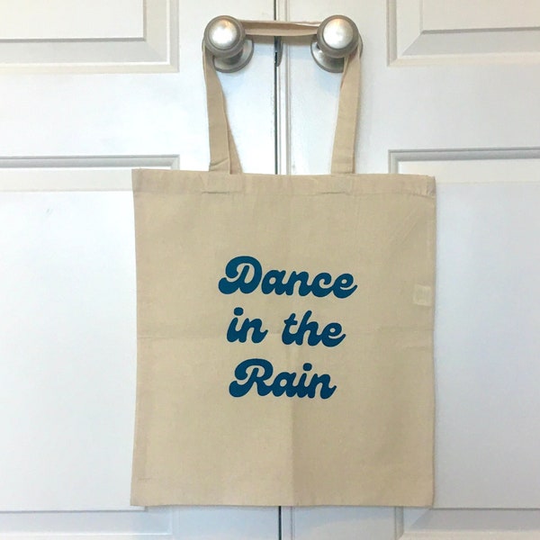 Dance in the Rain Screen Printed Tote Bag