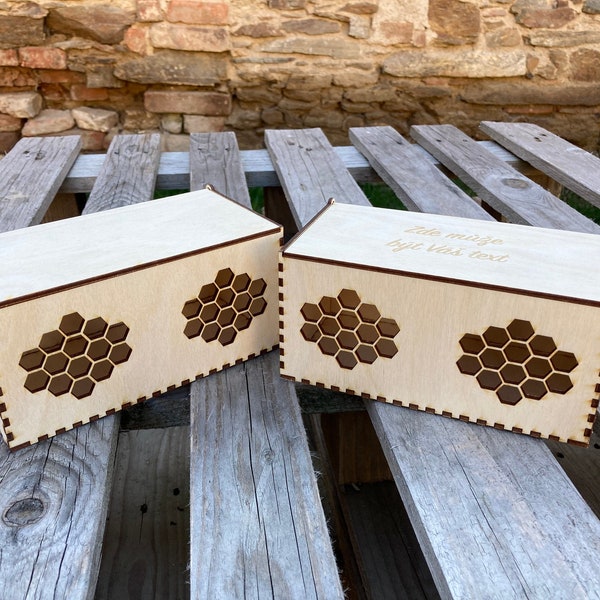 Honey gift box for two jars SVG Laser Cut