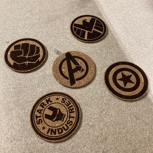 Perler Beads Set of 6 Avengers Coasters or Magnets 