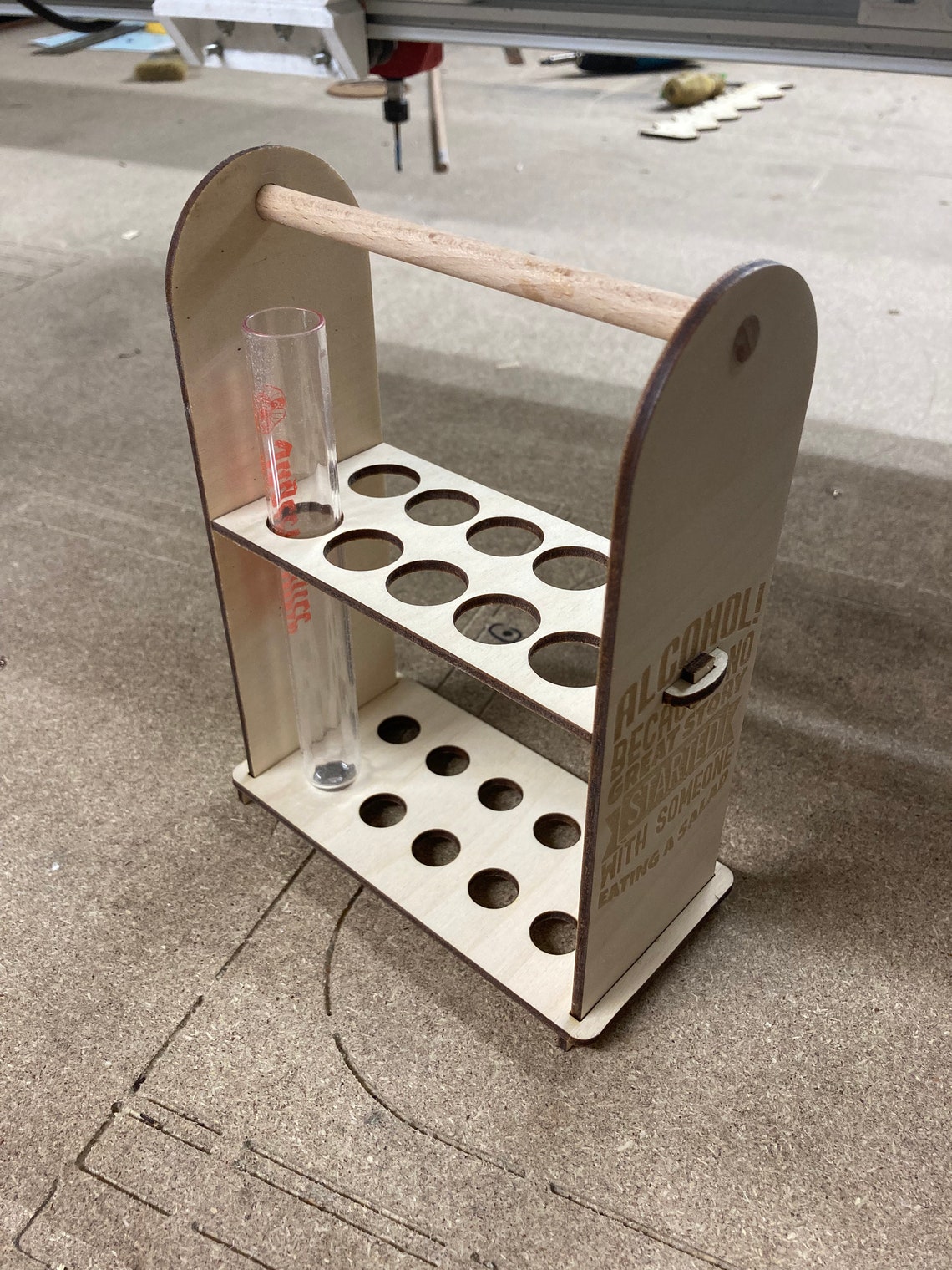 Alcohol Shot Glass Tube Holder SVG Laser Cut Files Etsy