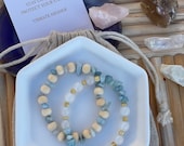 Stay grounded tumbled sea-glass bracelet set