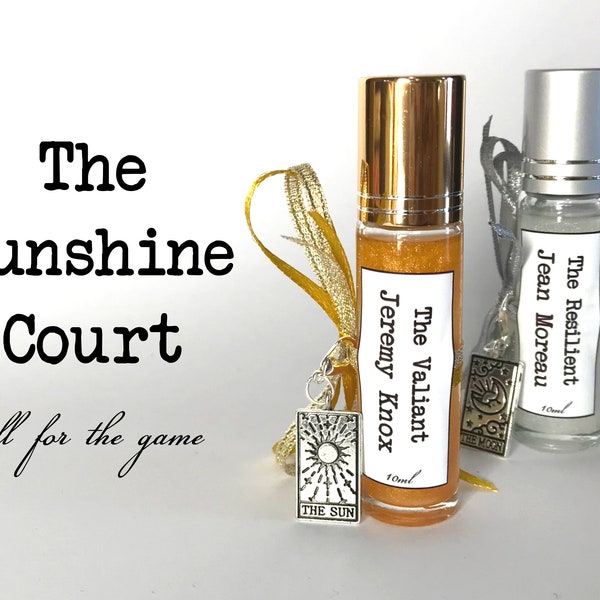The Sunshine Court perfume double pack, AFTG cologne, Jean Moreau, Jeremy Knox, All for the Game fragrance, bookish scent, USC Trojans,
