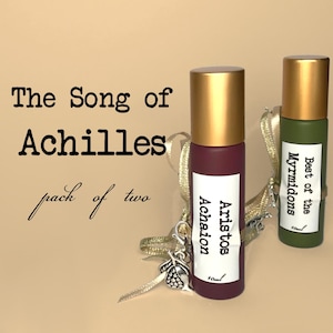 The Song of Achilles perfume double pack, TSOA fragrance, Achilles, Patroclus, Greek Mythology, The Iliad, Roll-on oil based perfume,