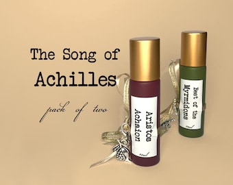 The Song of Achilles perfume double pack, TSOA fragrance, Achilles, Patroclus, Greek Mythology, The Iliad, Roll-on oil based perfume,