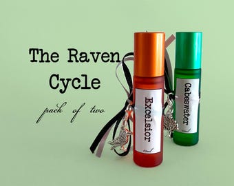 The Raven Cycle-geur dubbelpak, The Raven Boys eau de cologne, Gansey, Cabeswater, Ronan Lynch, Dreamer-geur, boekengeur