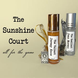 The Sunshine Court perfume double pack, AFTG cologne, Jean Moreau, Jeremy Knox, All for the Game fragrance, bookish scent, USC Trojans,