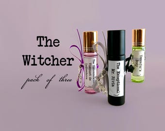 Hexer-Parfüm, Dreifachpack,lustiges Parfum, geralt, dandelion, Jaskier, yennefer, Rollerball-Parfüm, Multipack