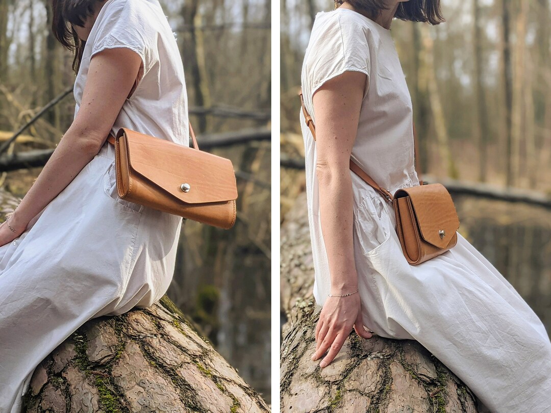 Aria - Crosswoven Leather Shoulder Bag – Dual Compartment