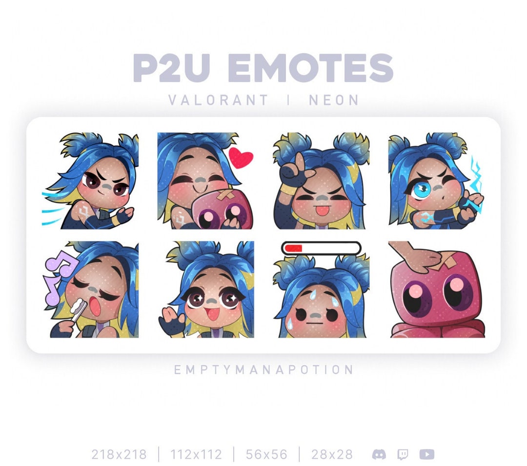 Neon Valorant Emotes Neon Valorant Chibi Valorant Emotes 