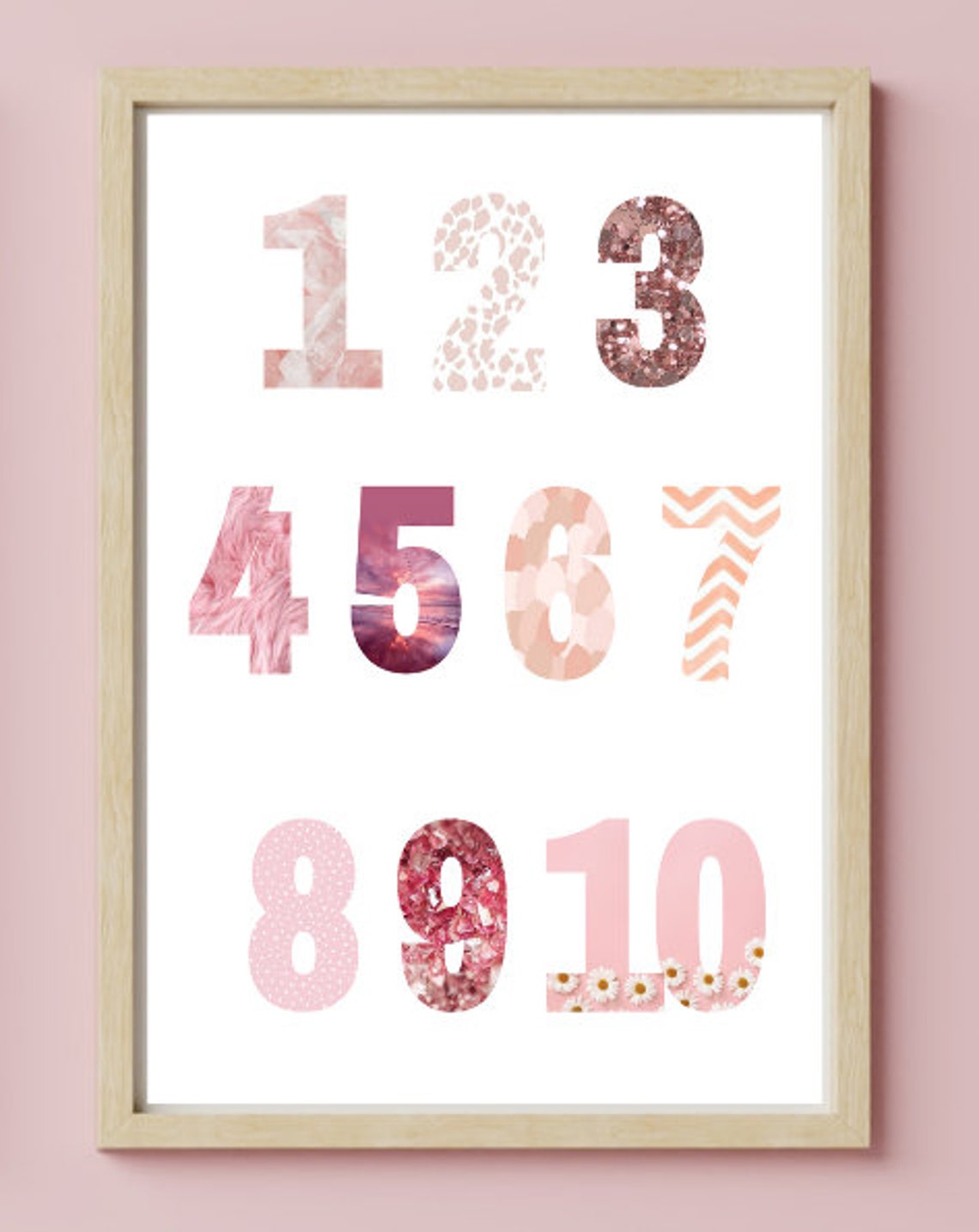 aesthetic print alphabet print numbers print girls nursery etsy