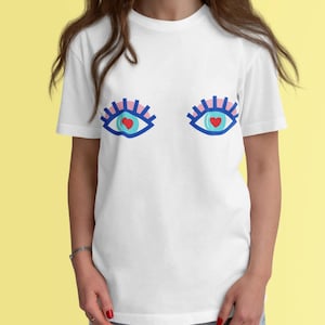 Gaze Upon Others With Eyes of Love Printed TShirt, Organic Cotton, Vegan, Unisex Top