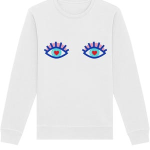 Eyes of Love-uniseks sweater | Biologisch katoen