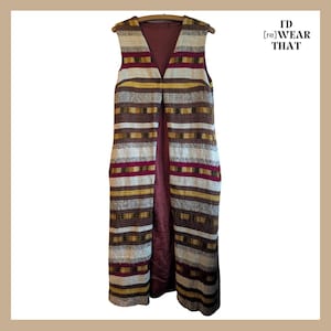 Vintage 1970s Knitted Sleeveless Duster