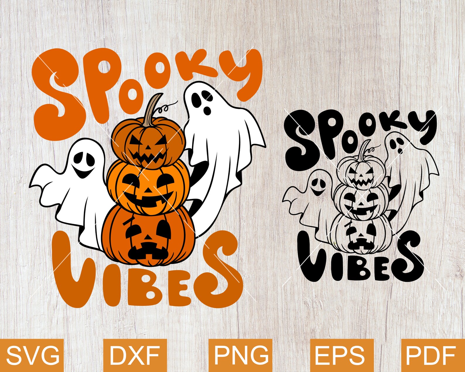 Spooky Vibes Svg Halloween Svg Horror Svg Pumpkin Svg - Etsy