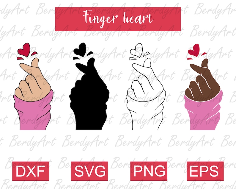 Finger Heart Svg K-pop Svg Kpop love Svg I love you Svg | Etsy