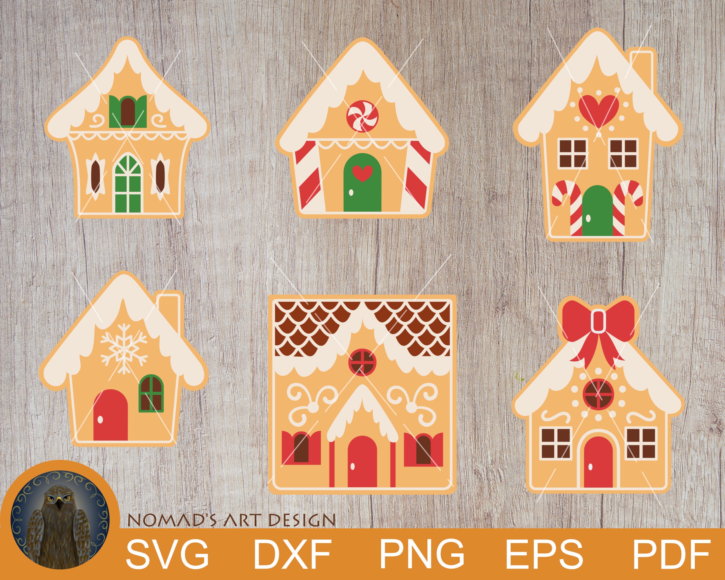 Gingerbread House Svg Christmas Svg Bundle Christmas House - Etsy
