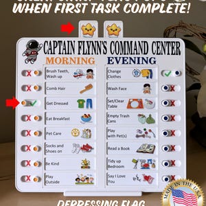 16 SLOT CHORE CHART With 135 Individually Replaceable Tasks, Visual ...